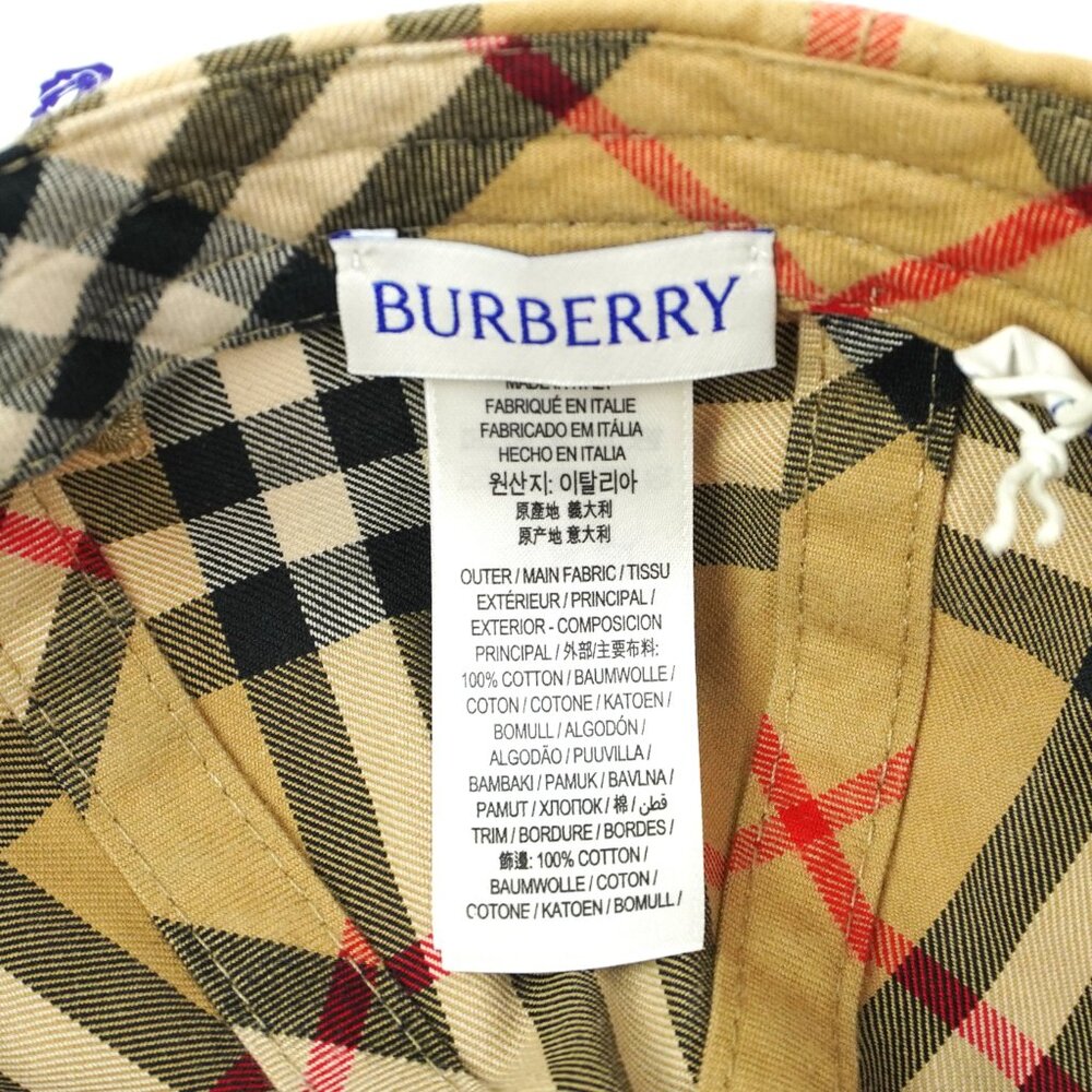NWT Burberry Check Cotton Baseball Cap In Archive Beige - Unisex Size Small - Picture 4 of 10